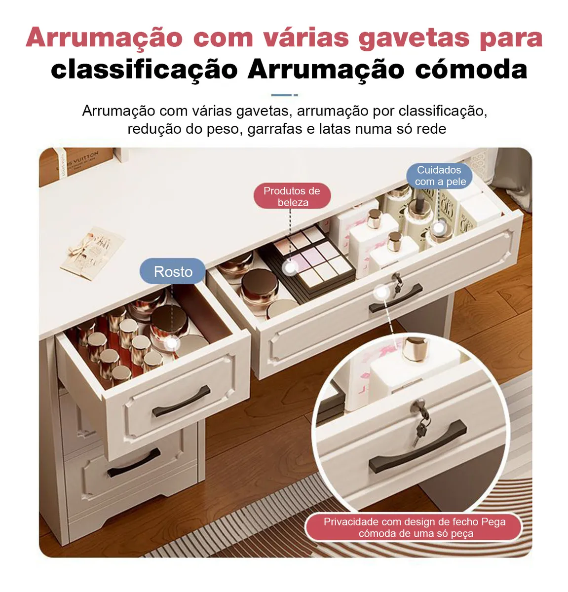 Estojo com alça — fácil transporte